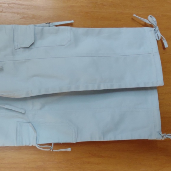 Action Garment USA light blue pants girls size small jeans drawstring waist NEW! - Picture 3 of 10